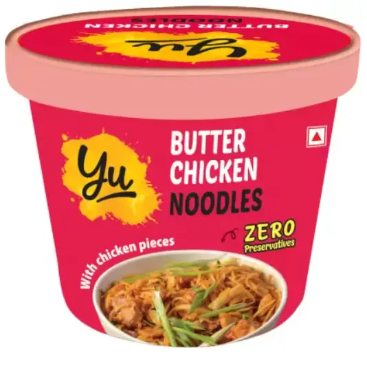 Yu Butter Chicken Cup - Contains Real Chicken Ready To Eat No Preservatives Instant Noodles Non-vegetarian  (70 g)